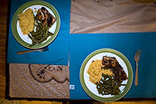 19/365 Pepper Salmon, Rice And Green Beans